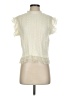 Self Contrast 100% Polyester Ivory Short Sleeve Top Size S - photo 1