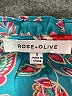 Rose + Olive 100% Polyester Teal Short Sleeve Blouse Size S - photo 7