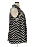 Poema 100% Polyester Chevron-herringbone Black Sleeveless Blouse Size 1XL/1X - photo 4
