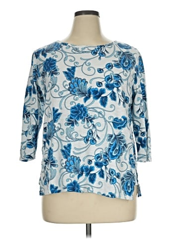 Chico's 3/4 Sleeve T-Shirt (view 1)