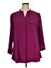 Chico's 100% Polyester Purple Burgundy 3/4 Sleeve Blouse Size XL (3) - photo 1