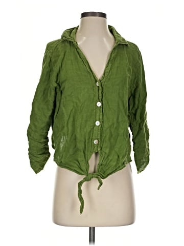 MADE IN ITALY 3/4 Sleeve Button-Down Shirt (view 1)