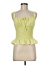 Topshop 100% Polyester Green Sleeveless Blouse Size 6 - photo 1