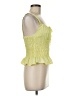 Topshop 100% Polyester Green Sleeveless Blouse Size 6 - photo 4