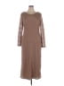 Connected Apparel 100% Polyester Tweed Brown Casual Dress Size 16 - photo 1