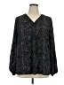Apt. 9 100% Polyester Black Long Sleeve Blouse Size 1X - photo 1