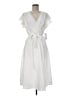 DKNY 100% Polyester White Casual Dress Size 6 - photo 1