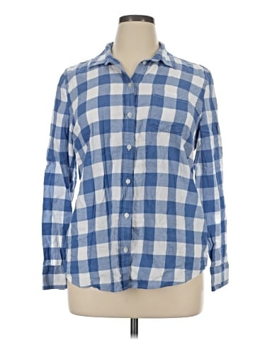 J.Crew Factory Store Long Sleeve Button-Down Shirt (view 1)