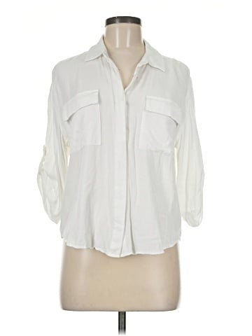 Rose + Olive 3/4 Sleeve Button-Down Shirt (view 1)