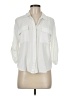 Rose + Olive Ivory 3/4 Sleeve Button-Down Shirt Size M - photo 1