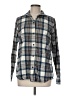 L.L.Bean 100% Cotton Plaid Gray Long Sleeve Button-Down Shirt Size M - photo 1