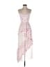 Francesca's 100% Polyester Floral Pink Cocktail Dress Size S - photo 1