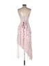 Francesca's 100% Polyester Floral Pink Cocktail Dress Size S - photo 2