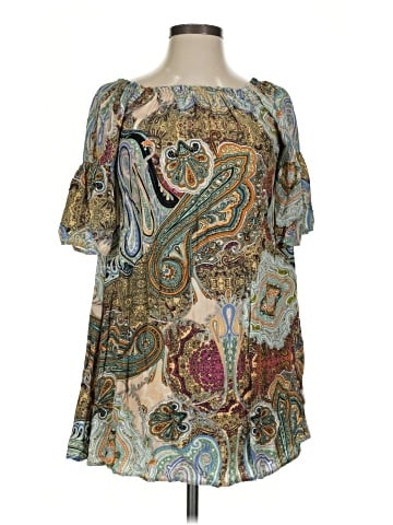 Umgee Short Sleeve Blouse (view 1)