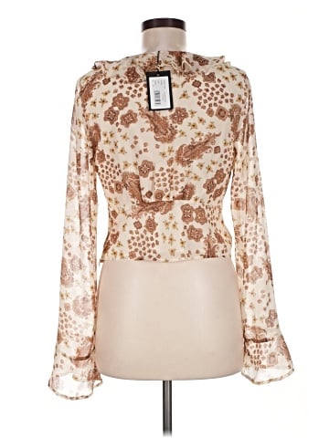 Paige Long Sleeve Silk Top (view 2)