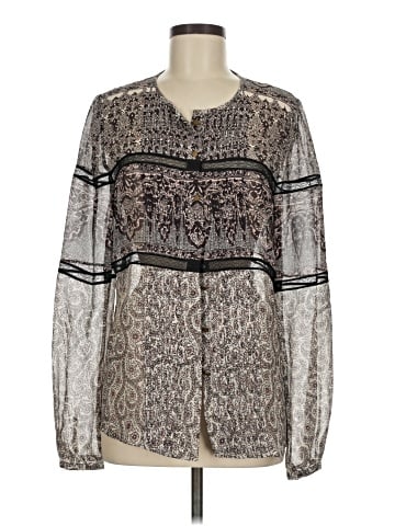 Veronica Beard Long Sleeve Silk Top (view 1)
