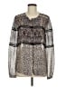 Veronica Beard 100% Silk Silver Long Sleeve Silk Top Size 8 - photo 1