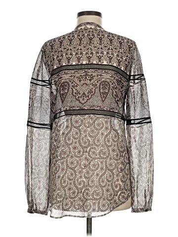 Veronica Beard Long Sleeve Silk Top (view 2)