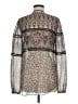 Veronica Beard 100% Silk Silver Long Sleeve Silk Top Size 8 - photo 2