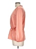 J.Crew 100% Polyester Orange 3/4 Sleeve Blouse Size 12 (tall) - photo 5