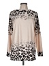 Tickled Teal Animal Print Tan Pullover Sweater Size M - photo 1