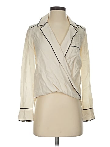 Veronica Beard Long Sleeve Silk Top (view 1)