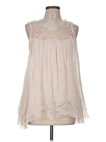 MADE IN ITALY Sleeveless Silk Top (view 1)