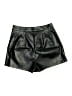 Missguided 100% Polyurethane Metallic Black Shorts Size 4 - photo 2