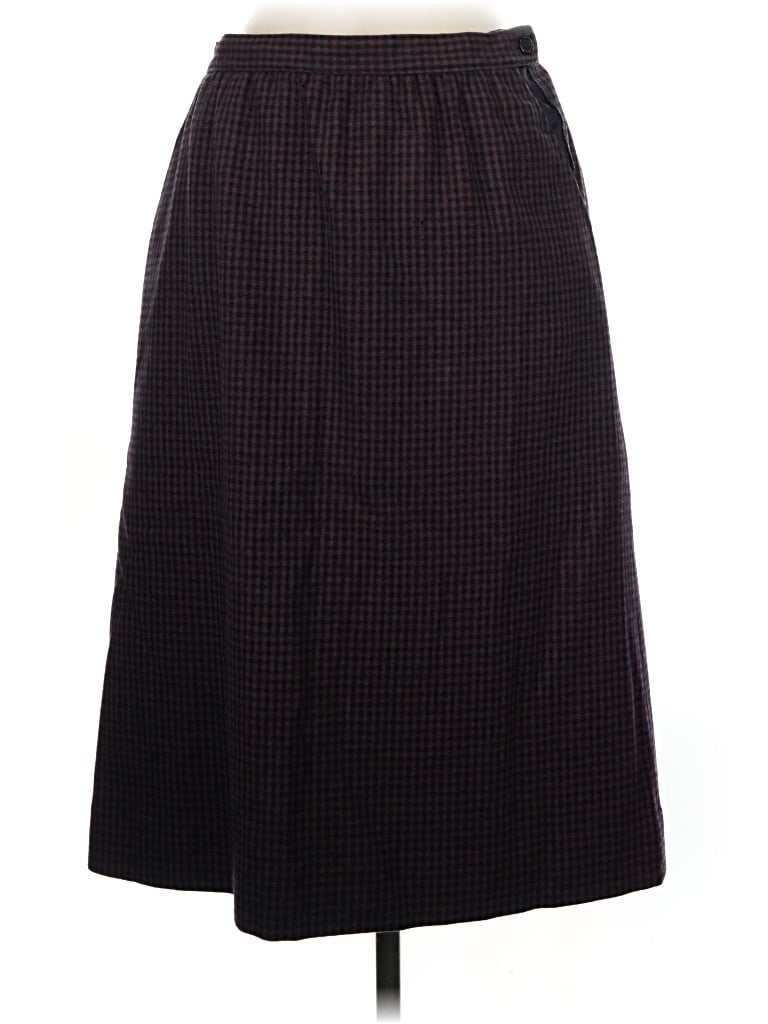 Pre-owned Pendleton Wool Skirt In Burgundy
