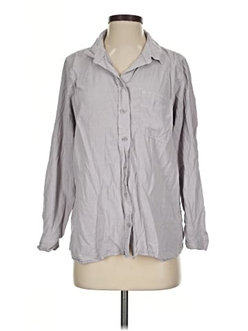 Side Stitch Long Sleeve Button-Down Shirt (view 1)