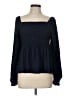 Gap 100% Polyester Blue Long Sleeve Blouse Size L - photo 1