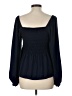 Gap 100% Polyester Blue Long Sleeve Blouse Size L - photo 2