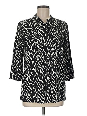 Dana Buchman 3/4 Sleeve Button-Down Shirt (view 1)