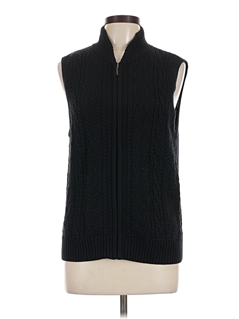 Pre-owned Pendleton Sweater Vest In Black