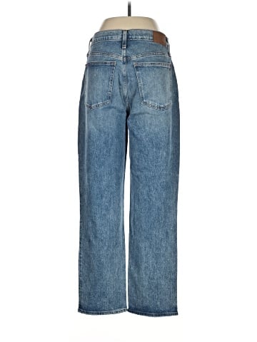 Madewell The Perfect Vintage Straight Jean in Kingsbury Wash: Knee-Rip Edition (view 2)