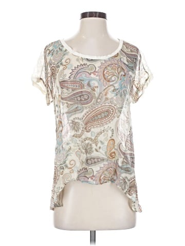 Language Short Sleeve Blouse (view 1)