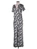 Ella Moss Graphic White Gray Jumpsuit Size M - photo 1