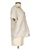J.Crew 100% Linen Metallic Silver Short Sleeve Blouse Size S - photo 4
