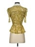 Maeve Gold Short Sleeve Blouse Size XXS - photo 2