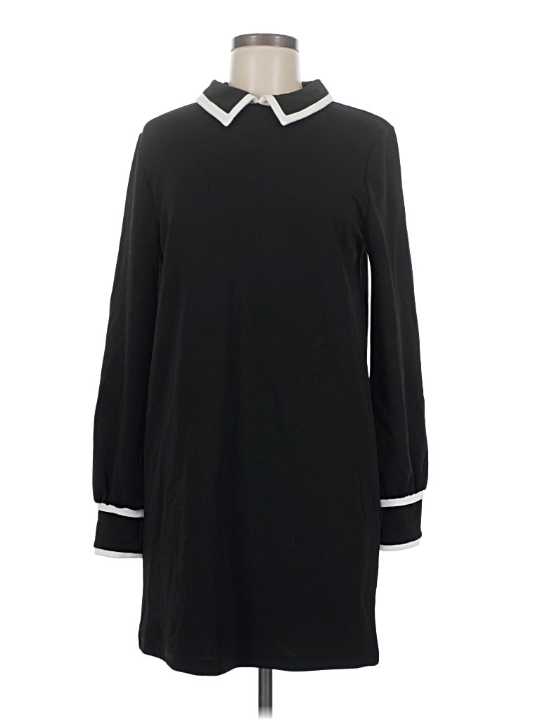 Pre-owned Zara Basic Casual Dress In Black