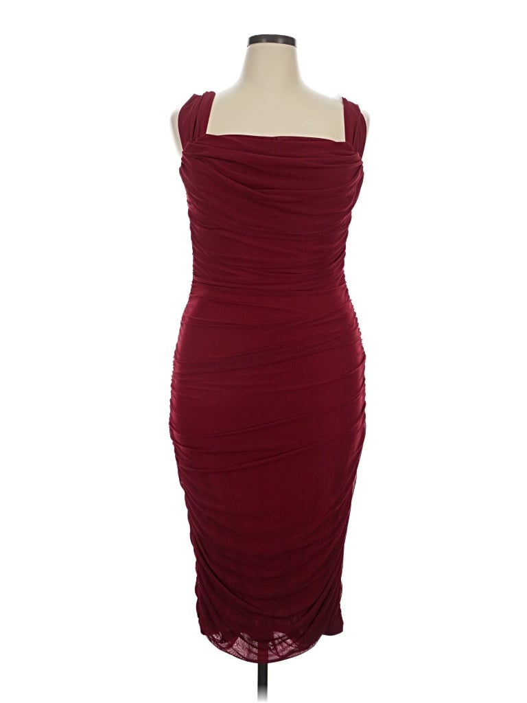 Pre-owned Prettygarden Cocktail Dress In Burgundy