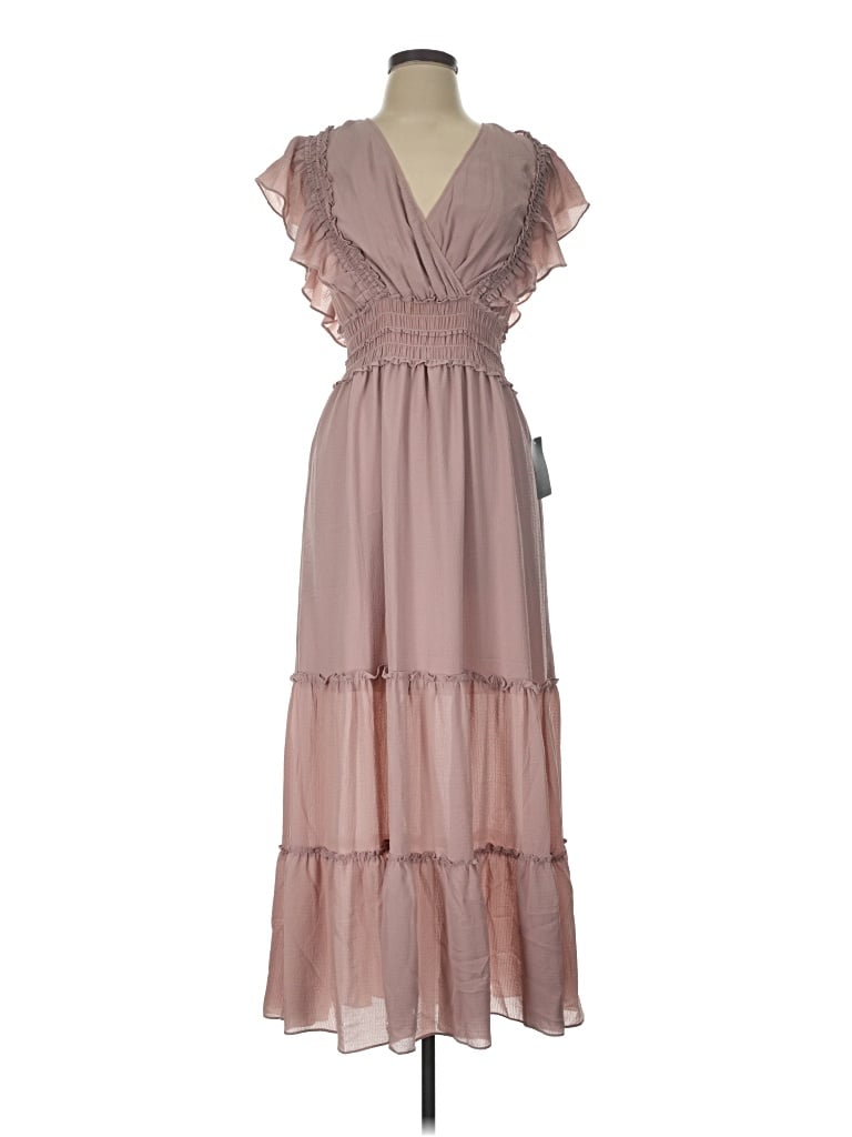 Pre-owned Max Studio Casual Dress In Brown