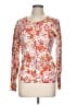 Merona Floral Orange Pullover Sweater Size L - photo 1