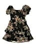 Mi ami 100% Polyester Floral Black Dress Size 12 - photo 2