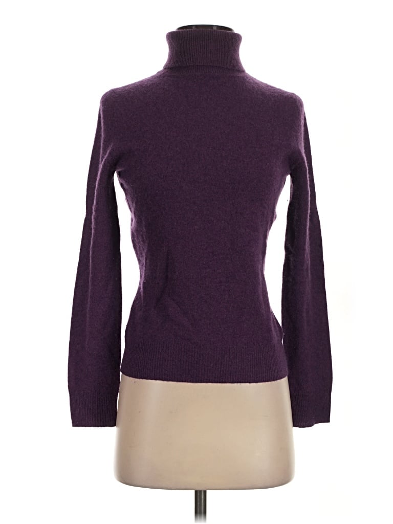 Pre-owned Apt. 9 Cashmere Pullover Sweater In Purple
