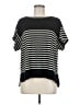 Max Studio Stripes Black Short Sleeve T-Shirt Size M - photo 1