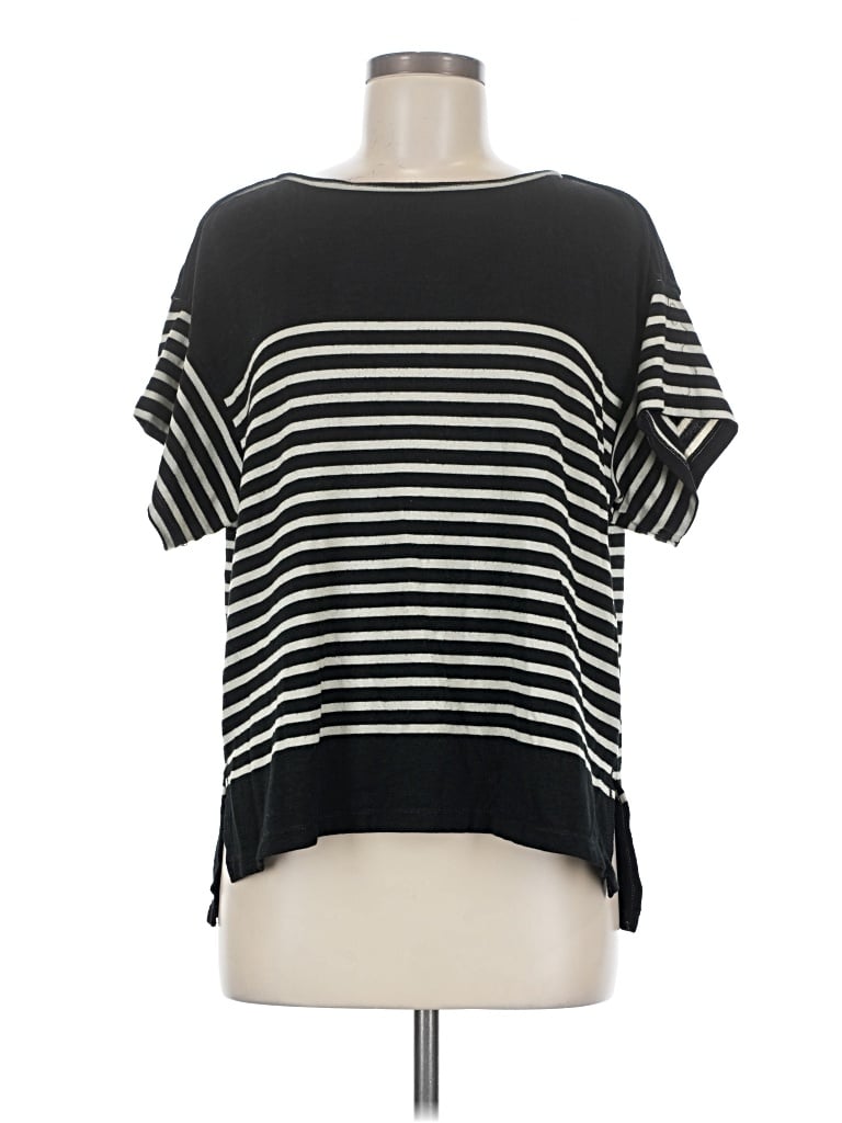 Pre-owned Max Studio Short Sleeve T-shirt In Black