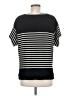 Max Studio Stripes Black Short Sleeve T-Shirt Size M - photo 2