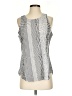 Van Heusen 100% Polyester Silver Sleeveless Blouse Size S - photo 1