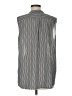Notations 100% Polyester Chevron-herringbone Silver Sleeveless Blouse Size M (estimated) - photo 2